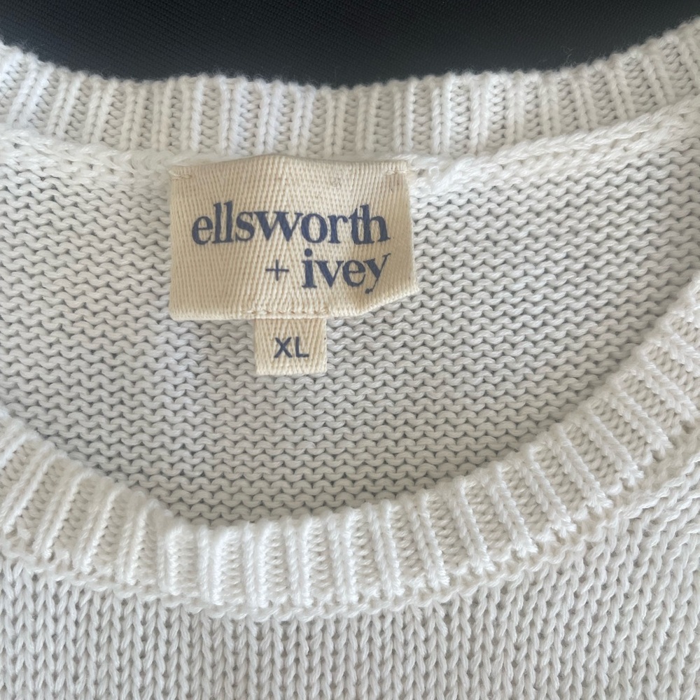 Ellesworth +Ivey Allways USA Flag Crew Neck Sweater - White - Picture 3 of 8